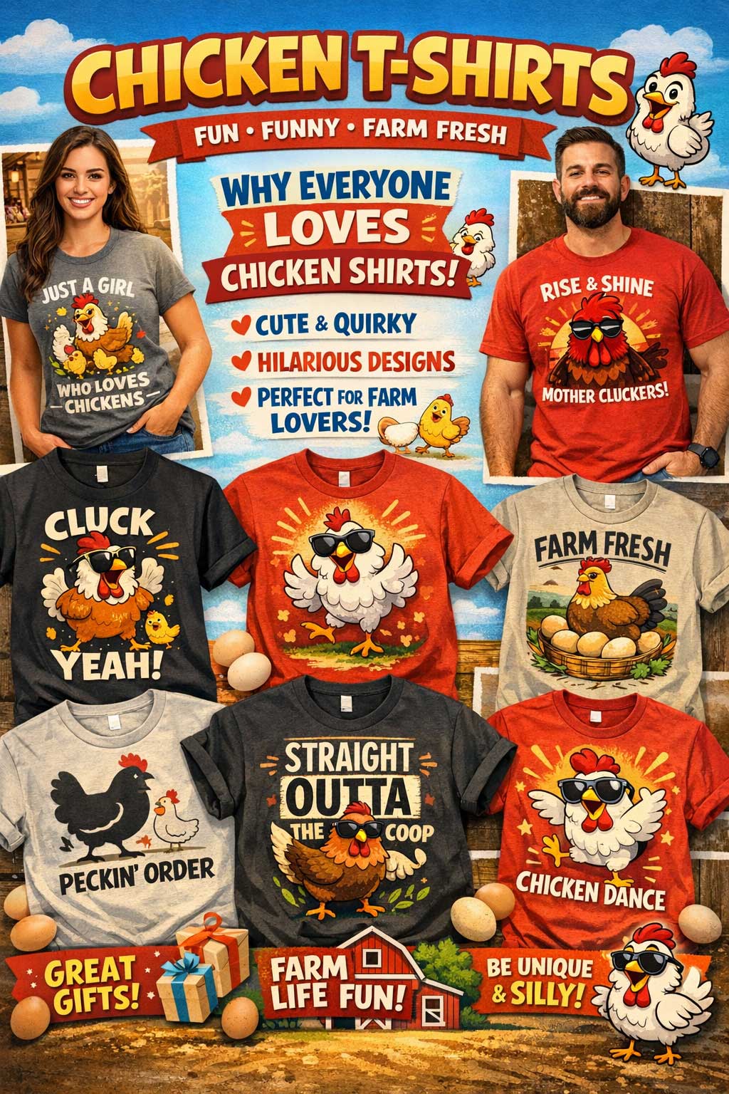 Chicken T-Shirts: Fun, Bold, and Full of Personality